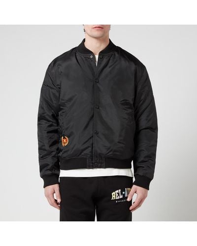 BEL-AIR ATHLETICS Nylon Varsity Jacket - Black