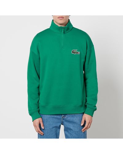 Lacoste Zip High Neck Organic Cotton Jogger Sweatshirt - Green