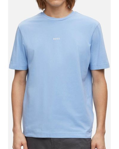 BOSS Tchup Cotton-Jersey T-Shirt - Blau