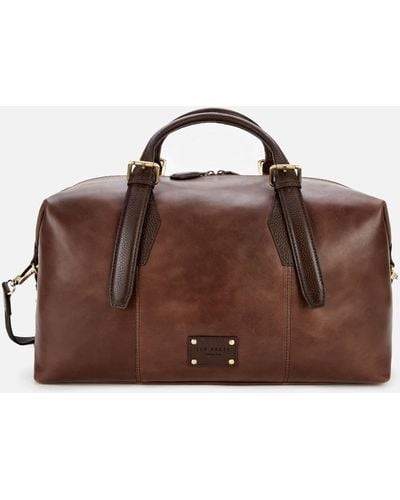 Ted Baker Caiman Leather Holdall Bag - Brown