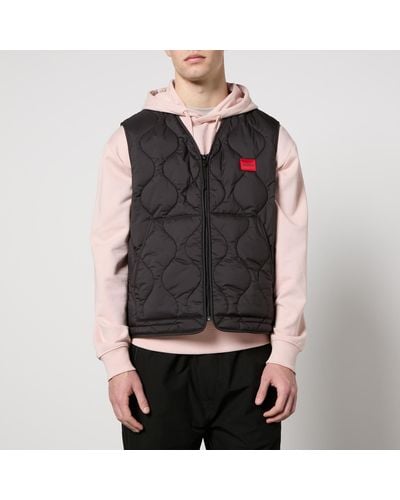 HUGO Bethano Quilted Shell Gilet - Black