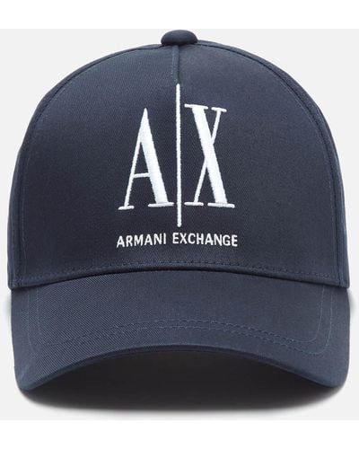 Armani Exchange Big Logo Baseball Hat - Blue