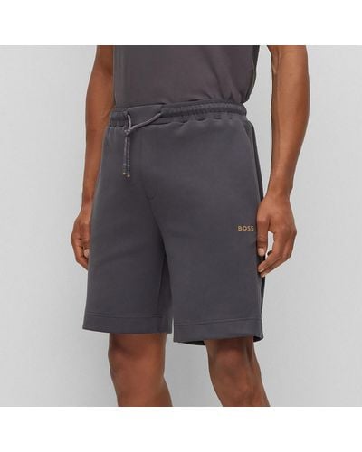 BOSS Headlo Cotton-blend Shorts - Gray