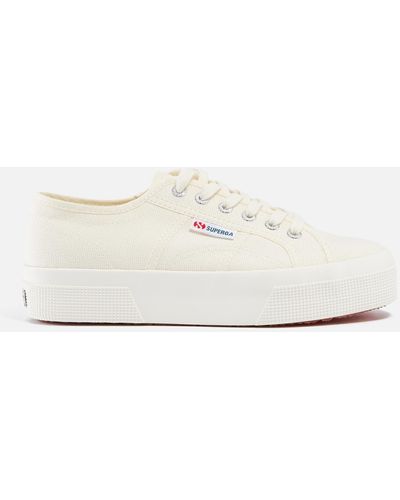 Superga 2740 Canvas Platform Trainers - White