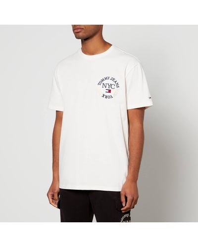 Tommy Hilfiger Embroidery Organic Cotton-Jersey T-Shirt - Weiß