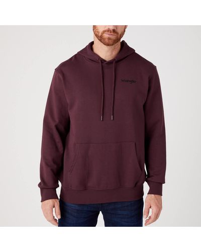 Wrangler Graphic Logo-printed Cotton-jersey Hoodie - Purple