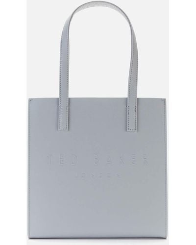 Ted Baker Icon Small Crosshatch Faux-leather Shopper - Grey