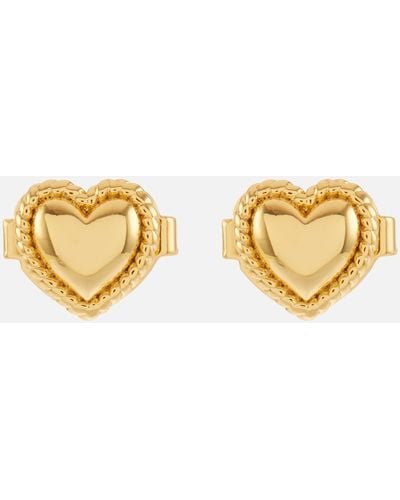Kate Spade Mini Heart Gold-tone Stud Earrings - Metallic