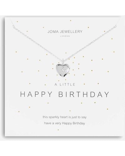 Joma Jewellery A Little Happy Birthday Necklace - White
