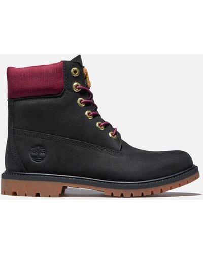 Timberland 6 Inch Heritage Letterman Waterproof Boots - Black