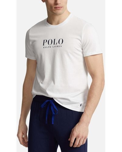 Polo Ralph Lauren Logo-Nachthemd aus Baumwolljersey - Weiß