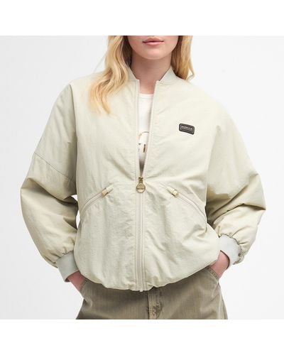 Barbour Mansell Shell Bomber Jacket - Natural