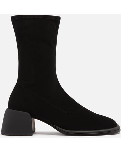 Vagabond Shoemakers Ansie Stretch Mid Calf Heeled Boots - Black