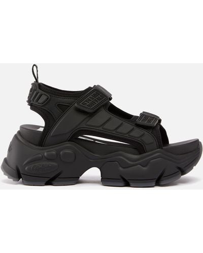 Buffalo Binary Track Vegan Sandals - Black