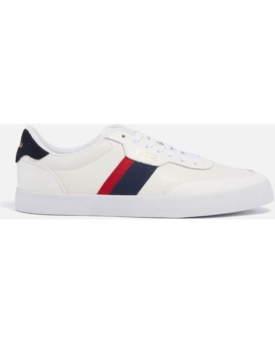 Polo Ralph Lauren Leather Court Trainers - Weiß