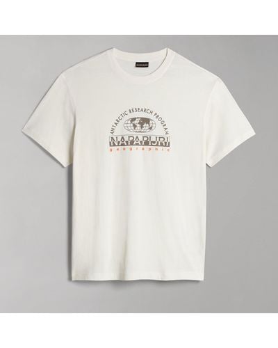 Napapijri Macas Logo-printed Cotton-jersey T-shirt - White