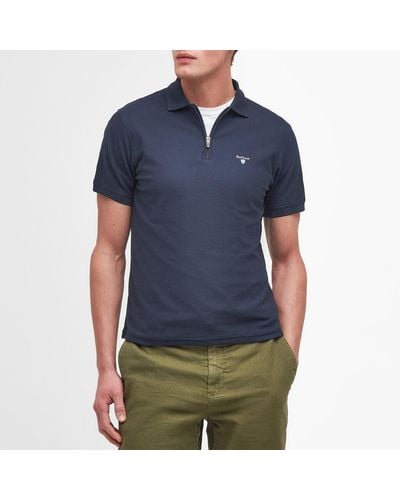 Barbour Wadworth Cotton-piqué Polo Shirt - Blue
