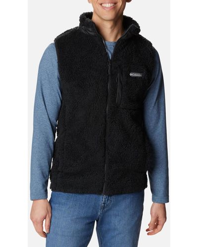 Columbia Winter Pass Print Fleece-sherpa Vest - Black