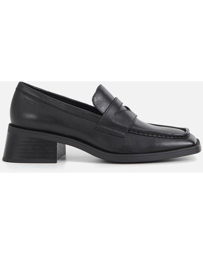 Vagabond Shoemakers Blanca Leather Heeled Loafers - Black