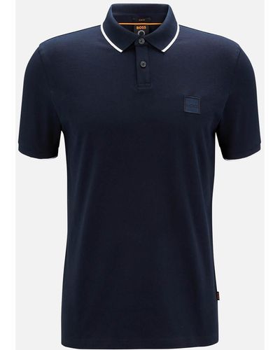 BOSS Passertip Polo Shirt - Blue