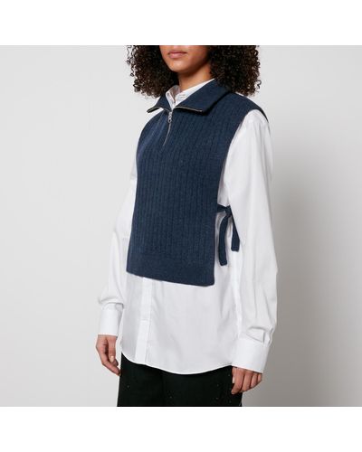 Samsøe & Samsøe Scarlett Wool Vest - Blue