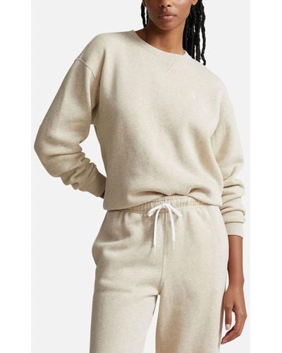 Polo Ralph Lauren Cotton-blend Jersey Sweater - Natural