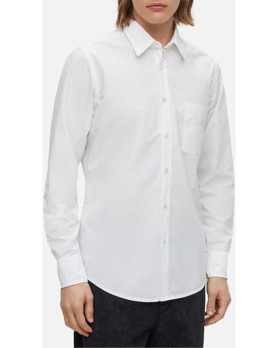 BOSS Relegant Cotton-poplin Shirt - White