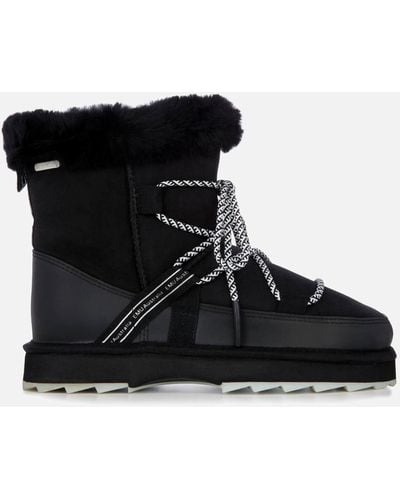 EMU Blurred Waterproof Sheepskin Boots - Black