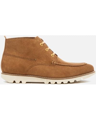Kickers Kymbo Moccasin Suede Boots - Brown