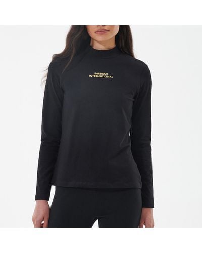 Barbour Benson Logo Cotton-blend T-shirt - Black