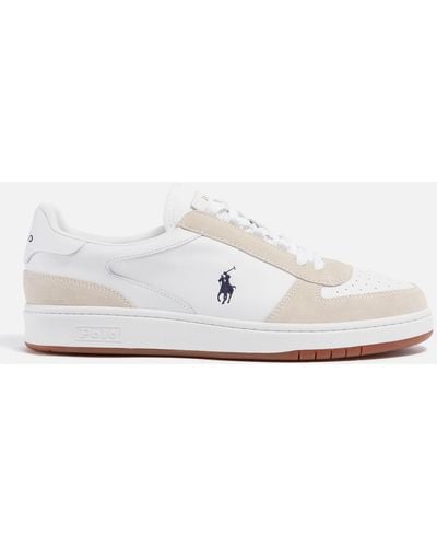 Polo Ralph Lauren Polo Court Leather/suede Trainers - White