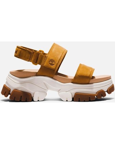 Timberland Adley Way Leather Chunky Sandals - Brown