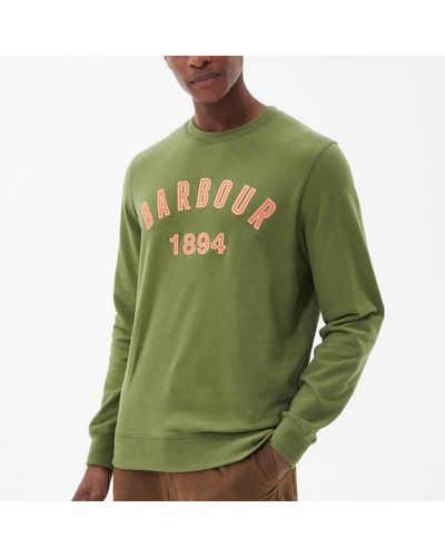 Barbour John Loopback Cotton-jersey Sweatshirt - Green