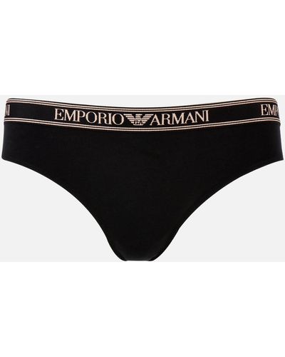 Emporio Armani Iconic Logoband 2 Pack Brief - Black