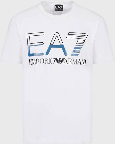 White EA7 T-shirts for Men | Lyst