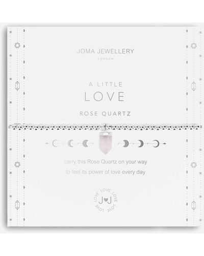 Joma Jewellery A Little Crystal Rose Quartz Bracelet - White