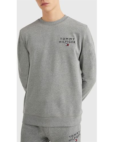 Tommy Hilfiger Logo Jersey Sweatshirt - Gray