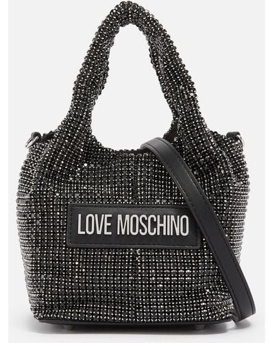 Love Moschino Bling Bling Crystal-embellished Bag - Black