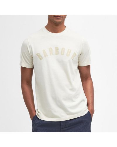 Barbour Terra Dye Logo-print Cotton-jersey T-shirt - White
