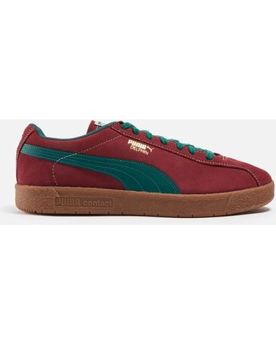 PUMA Delphin Suede Trainers - Red