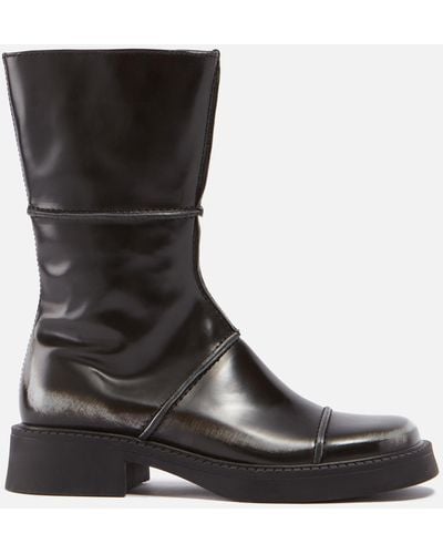 E8 By Miista Dahlia Leather Heeled Boots - Black