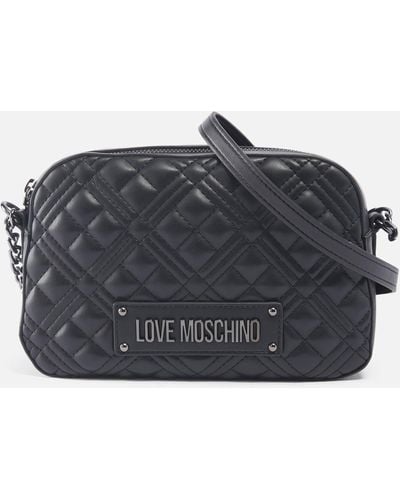 Love Moschino Borsa Quilted Faux Leather Cross Body Bag - Black