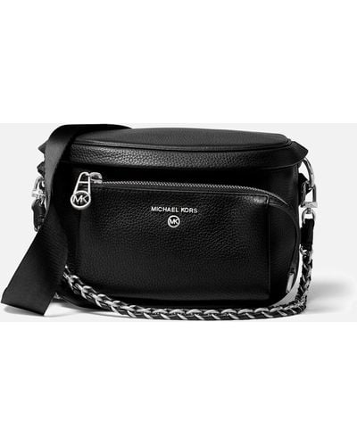 MICHAEL Michael Kors Slater Medium Sling Pack Leather Messenger Bag - Black