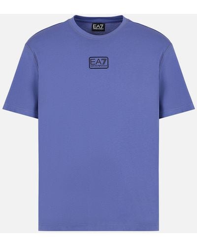 EA7 Core Id Box Logo Cotton T-shirt - Blue