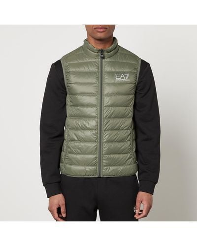 EA7 Core Id Down Quilted Shell Gilet - Green
