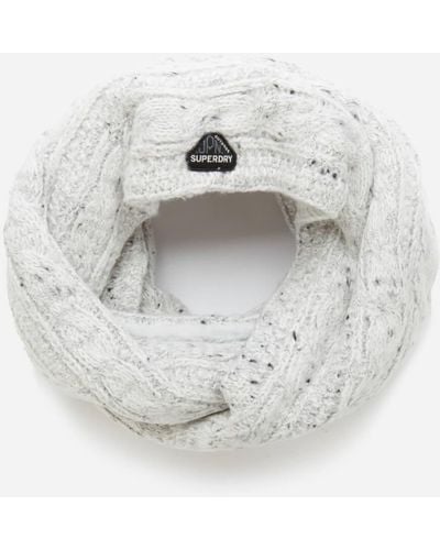 Superdry Gracie Cable Snood - White
