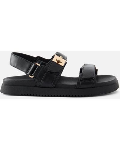 Steve Madden Mona Leather Sandals - Black