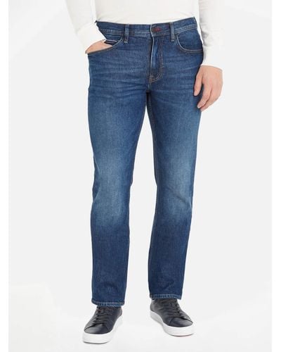 Tommy Hilfiger Denton Whiskered Denim Jeans - Blue