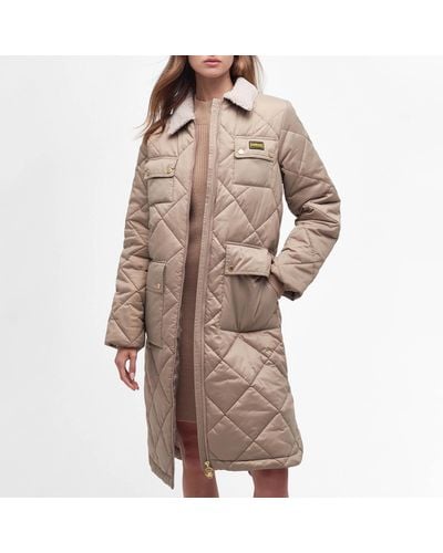 Barbour Supanova Diamond Quilted Shell Coat - Brown