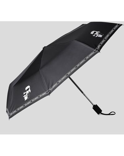 Karl Lagerfeld Ikonik K/Ikonik 2.0 Small Umbrella - Schwarz
